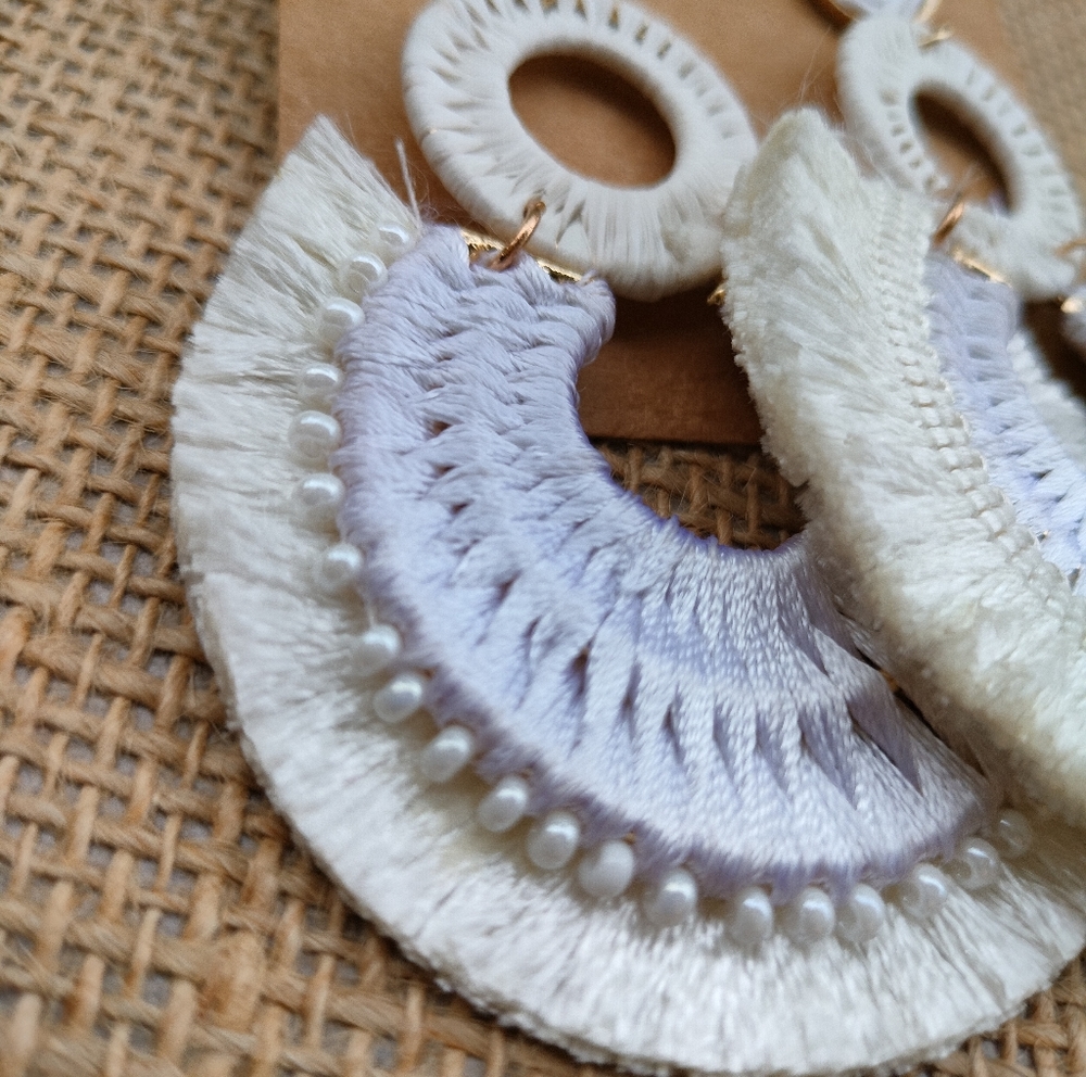 🪴Artemis Collection🪴 Boho Tassel Statement Earrings - Picture 14 of 17